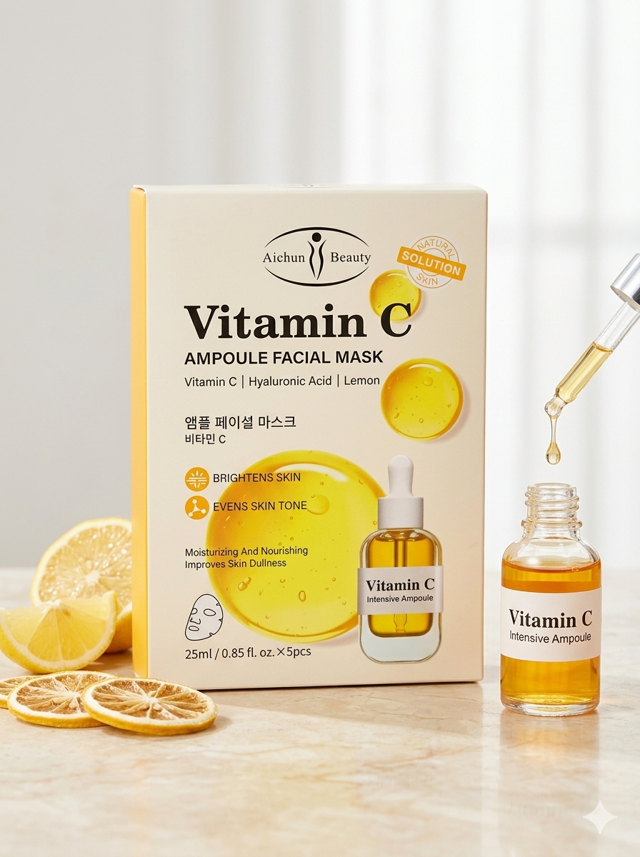 Aichun Beauty Vitamin C Ampoule Facial Mask (5-Pack)